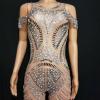 Silver Rhinestone Sequin Bodysuit