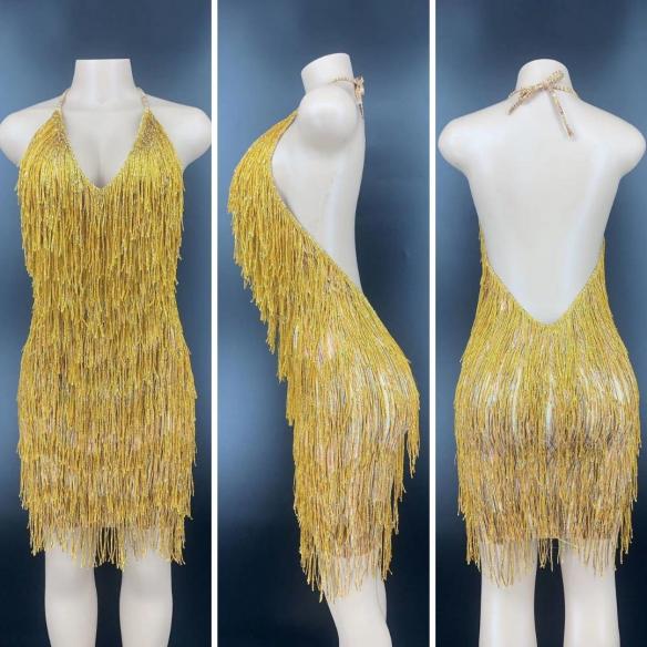 Various Colors Tassel Slip Dress