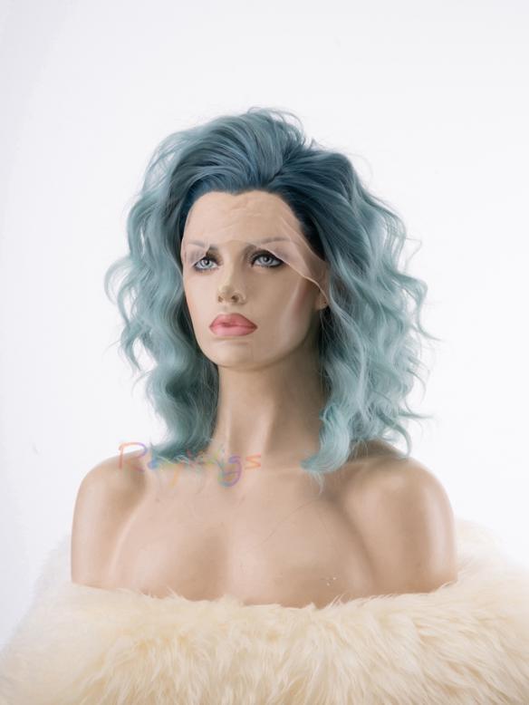 Human Hair Full Lace Wig Curly Ash Brown