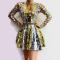 Mirror- like Gold and Silver Sequin Dress