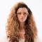 Human Hair Full Lace Wig Curly Ash Brown