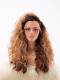 Human Hair Full Lace Wig Curly Ash Brown