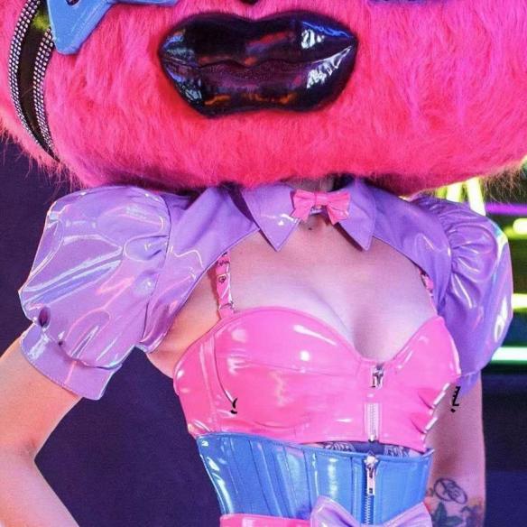 Three colors mixed leotard (include foot cover)