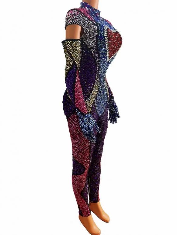 Full Diamond Rhinestone Bodysuit