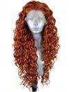 Orange Wave Lace Front Drag Wig