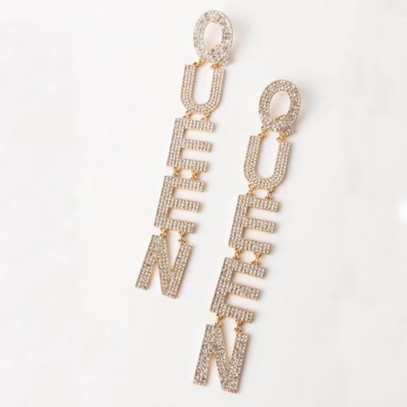 Silver & Golden Queen Earrings