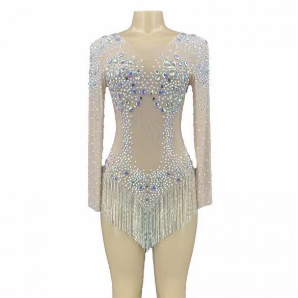 White Tassel Leotard