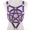 Purple Harness Punk Adjustable Garter Belt Body Caged with Metal Chain Tassel