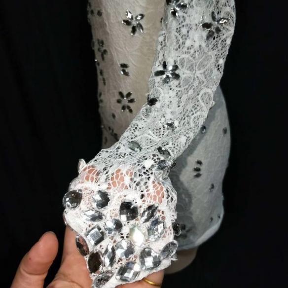 Single Shoulder Laciness Dress