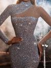 Silver Sequin Dress