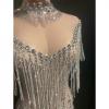 Nude Sleeveless Rhinestones Fringed Dress