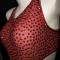 Red Rhinestones Fringe Slip Dress