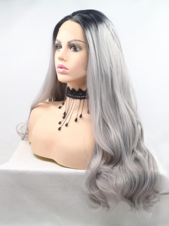 Human Hair Full Lace Wig Curly Ash Brown