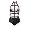 Black Corset Nude Bodysuit