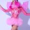 Full Set Pink Drag Dress（includes headdress）