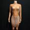 Skincolor Sparkly Rhinestone Dress