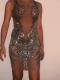 Rhinestones Dress Singer Stage Dress