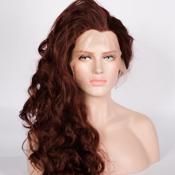 Human Hair Full Lace Wig Curly Ash Brown