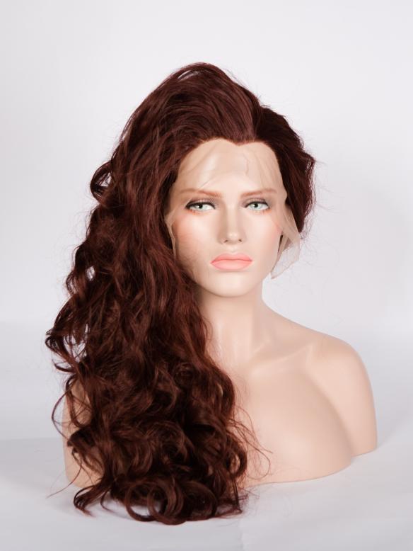Human Hair Full Lace Wig Curly Ash Brown