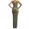 Blackish Green Rhinestoned Long Dress