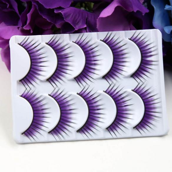 Blue/ Purple and Black False Lashes