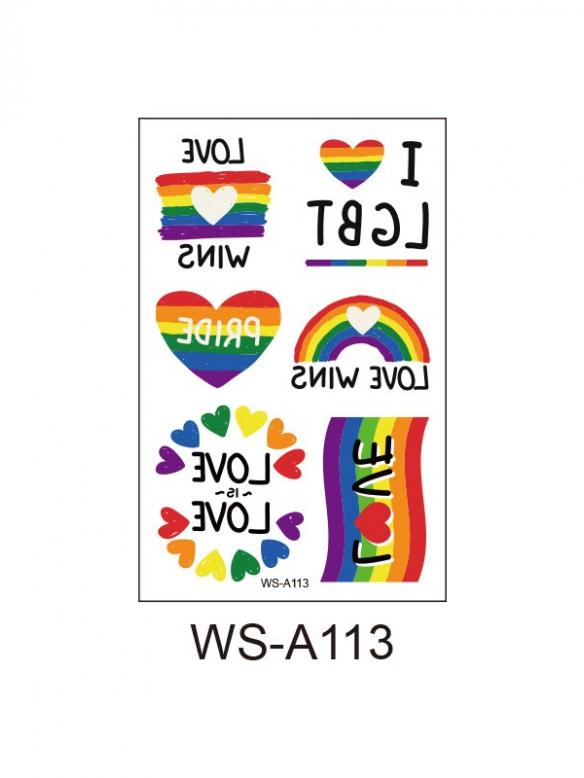 10 Pcs Pride Tattoo Stickers