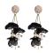 4 Colors Chiffon Crystal Earrings