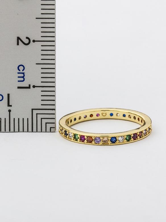 Rainbow Eternity Cubic Zirconia Ring