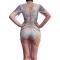 White Sparkly Pearl Tassel Dress
