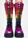 LGBT Pride Glittery Lace-Up Women’s Boots