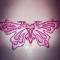 Pink Rhinestone Butterfly