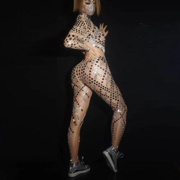 Hexagon Sequin Bodysuit