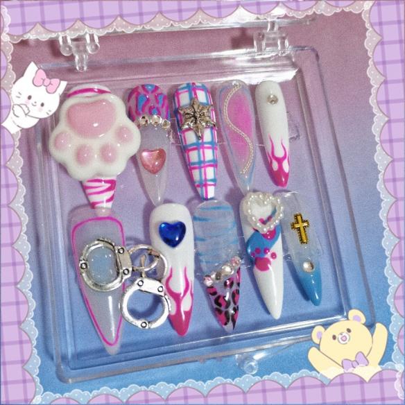 Cutie Colored 3D Nail (include glue)