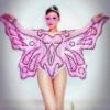 Pink Rhinestone Butterfly
