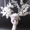 White leave shape drag headdress