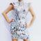 Shining Silver Sequin Crystaled Dress