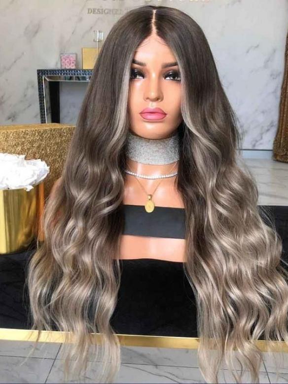 Grey Gradient Synthetic Wig
