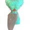 Customized mint green tassel two piece