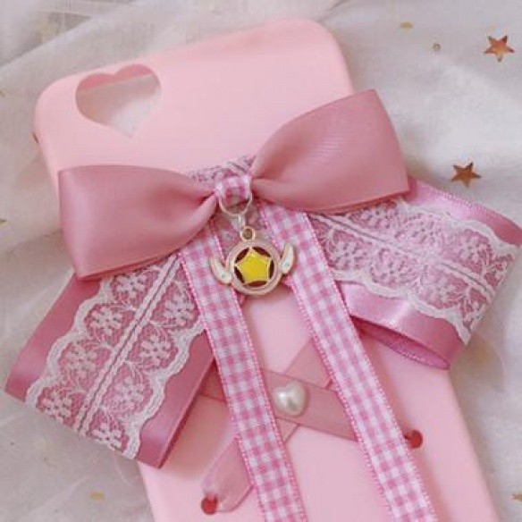 Kawaii Pink Ribbon Bow Phone Case
