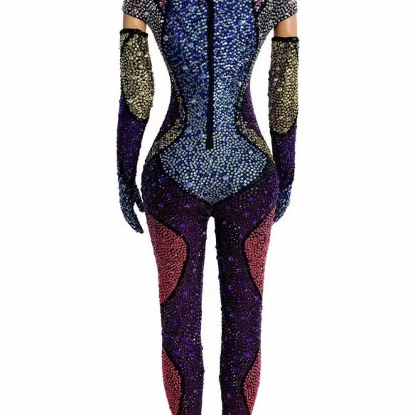 Full Diamond Rhinestone Bodysuit