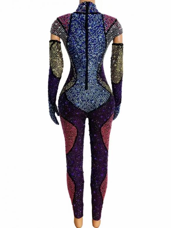 Full Diamond Rhinestone Bodysuit