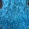 Sky Blue Feather trailing Dress