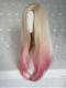 Blonde With Pink Highlight Drag Wig