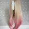 Blonde With Pink Highlight Drag Wig