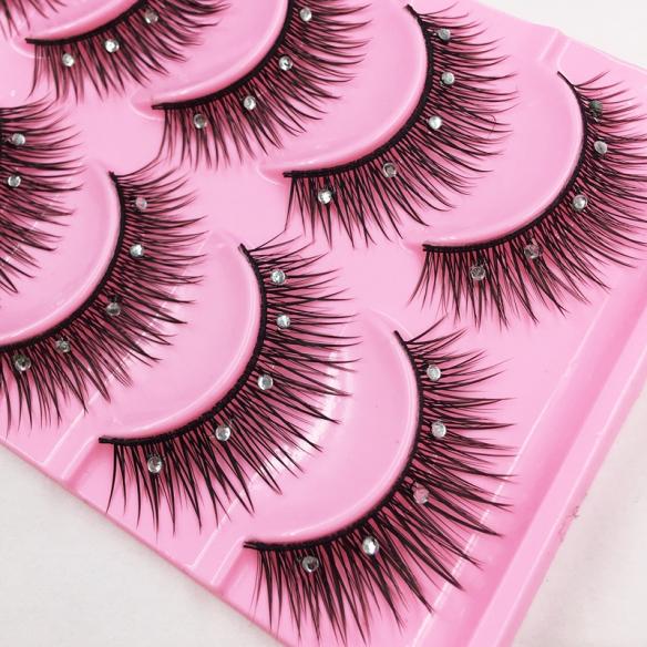 Silver Stone Black False Lashes