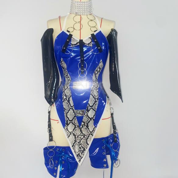 Full Set Blue Leotard Dress