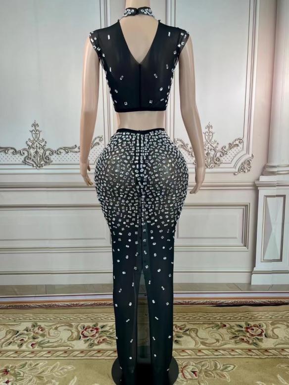 Black Rhinestone Suits