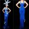 Blue Lily Rhinestones Maxi Dress