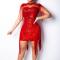 Red Sequin Fringe Dance Dress