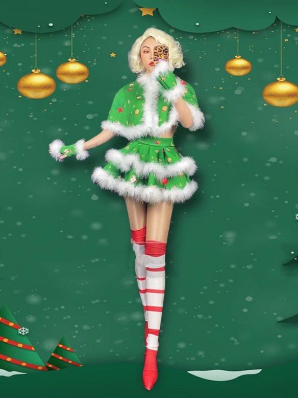 Green Christmas Dress Suits